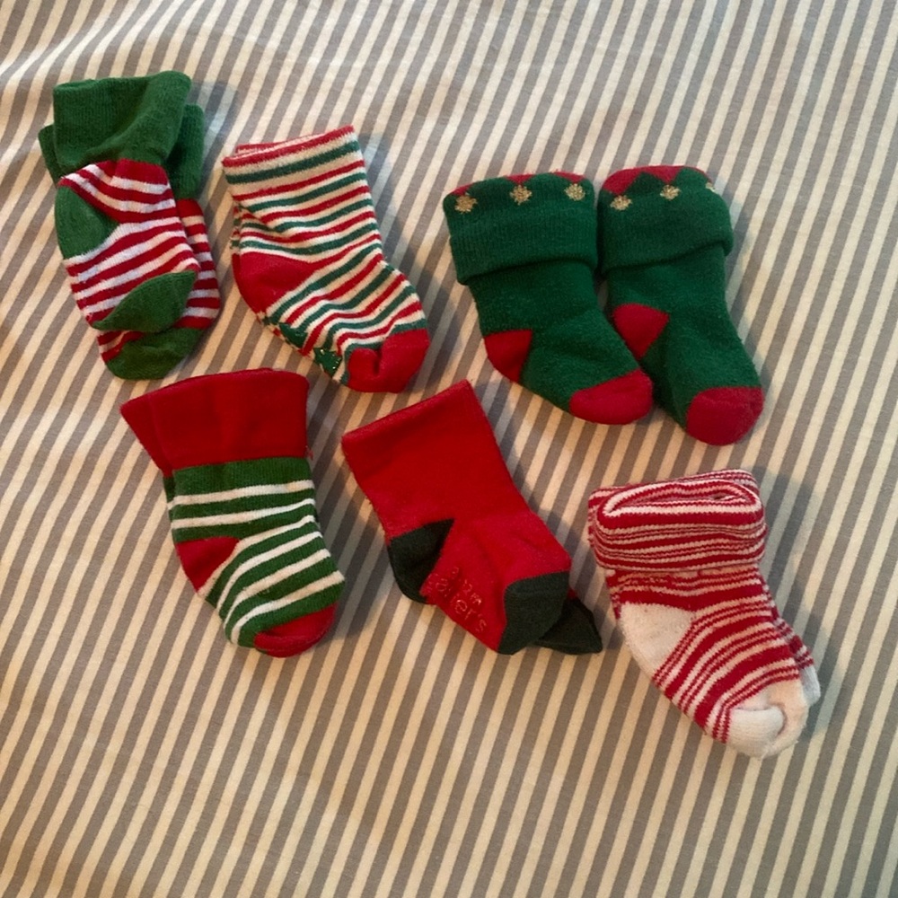Newborn Christmas Socks